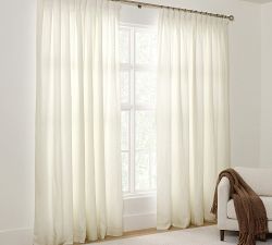 Belgian Flax Linen Inverted Box Pleat Curtian