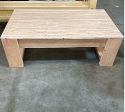 Open Box: Travertine Rectangular Coffee Table (48") - Fog