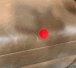 Open Box: Ayden Barrel Arm Leather Swivel Chair (32") - Churchfield Camel