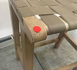 Open Box: Fenton Woven Backless Leather Counter Stool (24.5") - Legacy Taupe, Seadrift