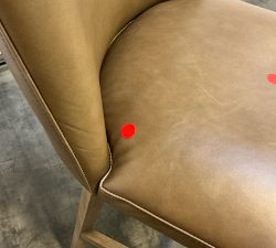 Open Box: Layton Leather Swivel Bar Stool - Gray Wash, Legacy Taupe
