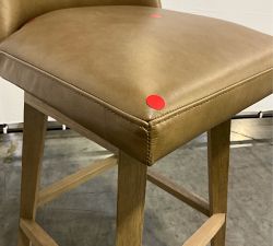 Open Box: Layton Leather Swivel Bar Stool - Gray Wash, Legacy Taupe