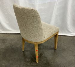 Open Box: Layton Upholstered Dining Chair - Performance Midland Tweed Stone, Seadrift