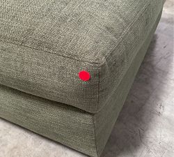 Open Box: Turner Upholstered Ottoman - Performance Heathered Tweed Evergreen