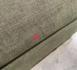 Open Box: Turner Upholstered Ottoman - Performance Heathered Tweed Evergreen
