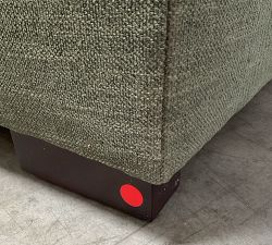Open Box: Turner Upholstered Ottoman - Performance Heathered Tweed Evergreen