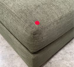 Open Box: Turner Upholstered Ottoman - Performance Heathered Tweed Evergreen