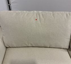 Open Box: York Square Arm Upholstered Sofa (81") - Performance Heathered Basketweave Alabaster White