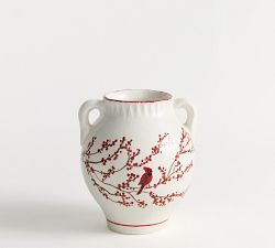 Cardinal Printed Vase