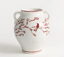Cardinal Printed Vase