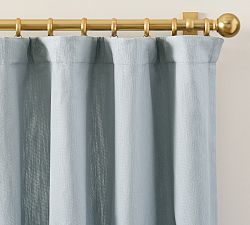Open Box: Sullivan Textured Cotton Curtain (100"W x 96"L) - Chambray