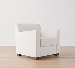 Open Box: Ashby Leather Armchair - Signature Chalk, Espresso Feet
