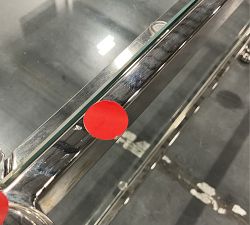 Open Box: Everson Rectangular Glass Coffee Table - Polished Nickel