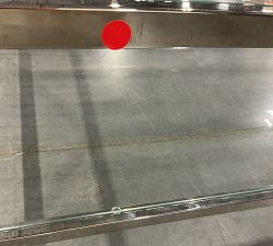 Open Box: Everson Rectangular Glass Coffee Table - Polished Nickel