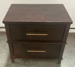 Open Box: Jaden Nightstand (25") - Kona Brown, Brass Pulls