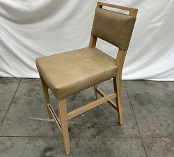 Open Box: Neil Leather Counter Stool (24"H) - Light Oak