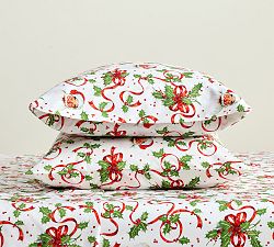 Norman Rockwell Ribbons &amp; Holly Pillowcases - Set of 2