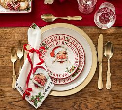 Norman Rockwell Stoneware Appetizer Plates - Set of 4
