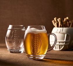 Football Beer Glasses - Set of 2