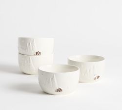 Whistler Chalet Embossed Stoneware Dip Bowls - Set of 4