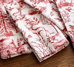 Woodland Stag Cotton Napkins - Set of 4