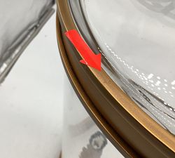 Open Box: Belvedere Metal Round Indoor/Outdoor Lantern Pendant (13") - Vintage Brass