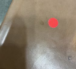 Open Box: Hardy Leather Counter Stool (25"H) - Gray, Bronze Legs