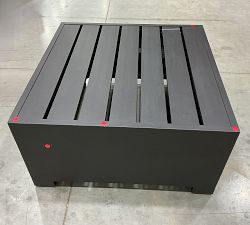 Open Box: Malibu Metal Platform Modular Outdoor Coffee Table (33") - Black