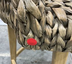 Open Box: Seagrass Bucket Swivel Counter Stool (27") - Gray Wash, Seadrift Legs