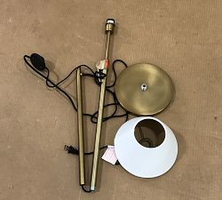 Open Box: Sherman Metal Adjustable Reading Floor Lamp (41") - Vintage Brass