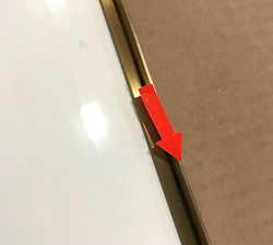 Open Box: Stowe Modern Metal Frame, 25" x 25" (8" x 10" Opening) - Brass
