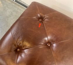 Open Box: Tufted Leather Bench - Statesville Molasses