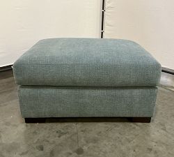 Open Box: Turner Ottoman without Nailheads - Performance Casual Chenille Slate