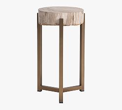 Luray Round Accent Table, Natural, 11.75"