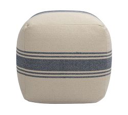 River Striped Pouf