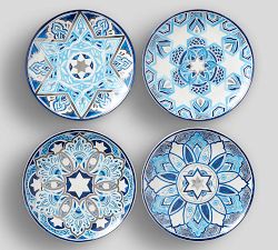 Hanukkah Medallion Stoneware Salad Plates - Set of 4