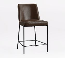 Open Box: Layton Leather Counter Stool (25") - Statesville Toffee, Bronze