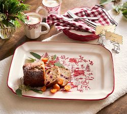 Woodland Stag Stoneware Rectangular Serving Platter