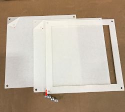 Open Box: Acrylic Floating Double Panel Wall Frame (15" x 15") - Silver