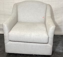 Open Box: Belen Swivel Armchair - Performance Textured Chenille Oatmeal
