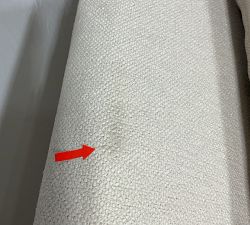 Open Box: Big Sur Square Arm Right Loveseat with Bench - Performance Pebble Weave Flax
