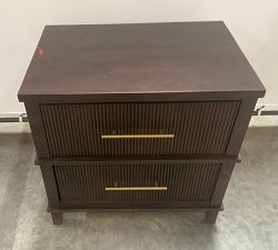 Open Box: Jaden Nightstand (25") - Kona Brown, Brass Pulls