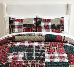 Classic Patchwork Plaid Quilted Sham