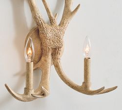 Faux Antler Double Sconce (22")