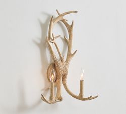 Faux Antler Double Sconce (22")