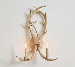 Faux Antler Double Sconce (22")