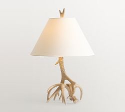 Faux Antler Table Lamp (21")