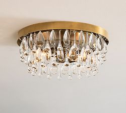 Clarissa Modern Crystal Round Flush Mount (15")