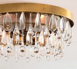 Clarissa Modern Crystal Round Flush Mount (15")