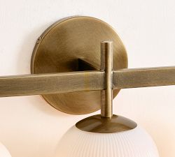 Cooper Milk Glass Triple Sconce (13")